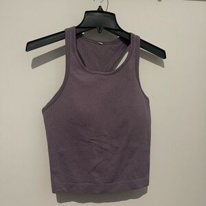 Lululemon ebb to street crop racerback purple ash